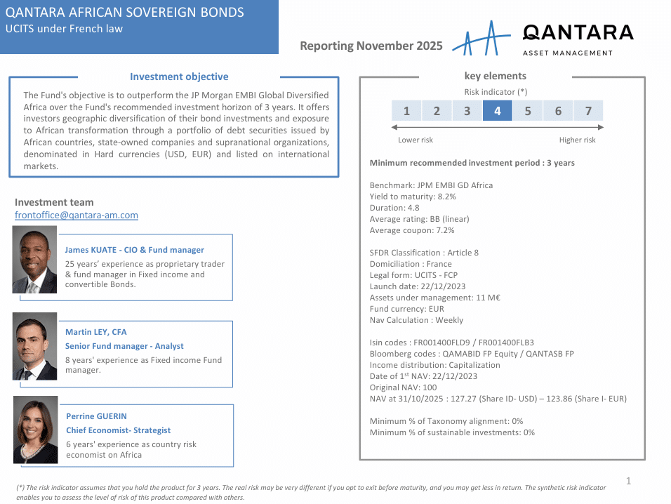 qantara african sovereign bonds reporting novembre 2025
