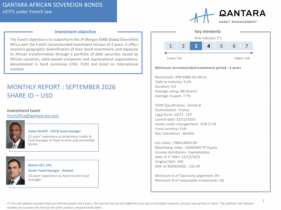 qantara african sovereign bonds ucits september 2026